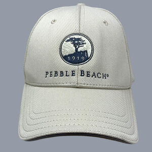 Pebble Beach 1919 Golf Cap S/M Pukka A-Flex Performance Fitted Hat USA Flag